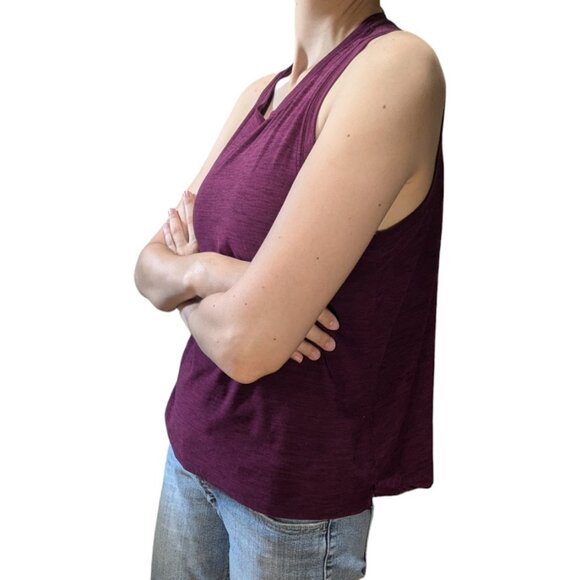 Kyodan | Muscle Tee Sporty Tank Top Sleeveless Activewear  Red Wine | Size: M - Picture 6 of 13